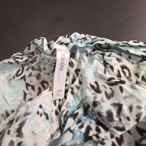 Swims by Diana Ferrari Blue Leopard Print Beach Sarong Wrap